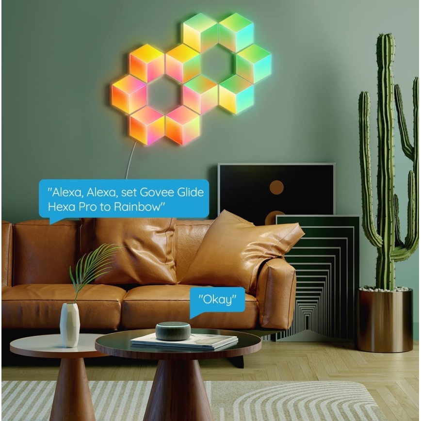 Govee - KOMPLEKT 10x LED Valgusti Glide Hexa Pro LED Smart RGBIC Wi-Fi