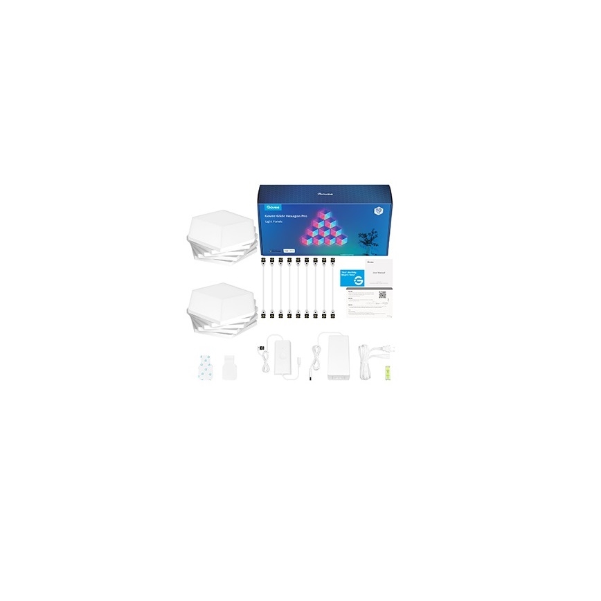Govee - KOMPLEKT 10x LED Valgusti Glide Hexa Pro LED Smart RGBIC Wi-Fi