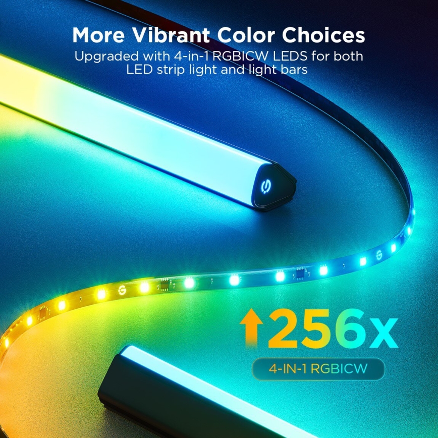 Govee - KOMPLEKT 2x Backlight TV 55-65" SMART LED taustvalgustus RGBICW Wi-Fi
