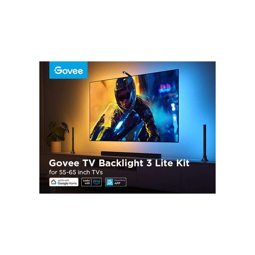 Govee - KOMPLEKT 2x Backlight TV 55-65" SMART LED taustvalgustus RGBICW Wi-Fi