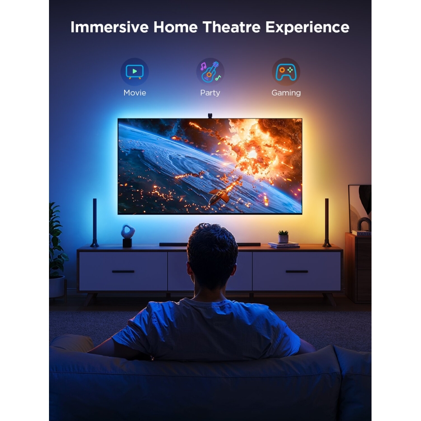 Govee - KOMPLEKT 2x Backlight TV 55-65" SMART LED taustvalgustus RGBICW Wi-Fi