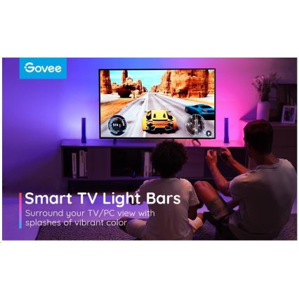 Govee - KOMPLEKT 2x Flow Plus SMART LED TV & Gaming - RGBICWW Wi-Fi