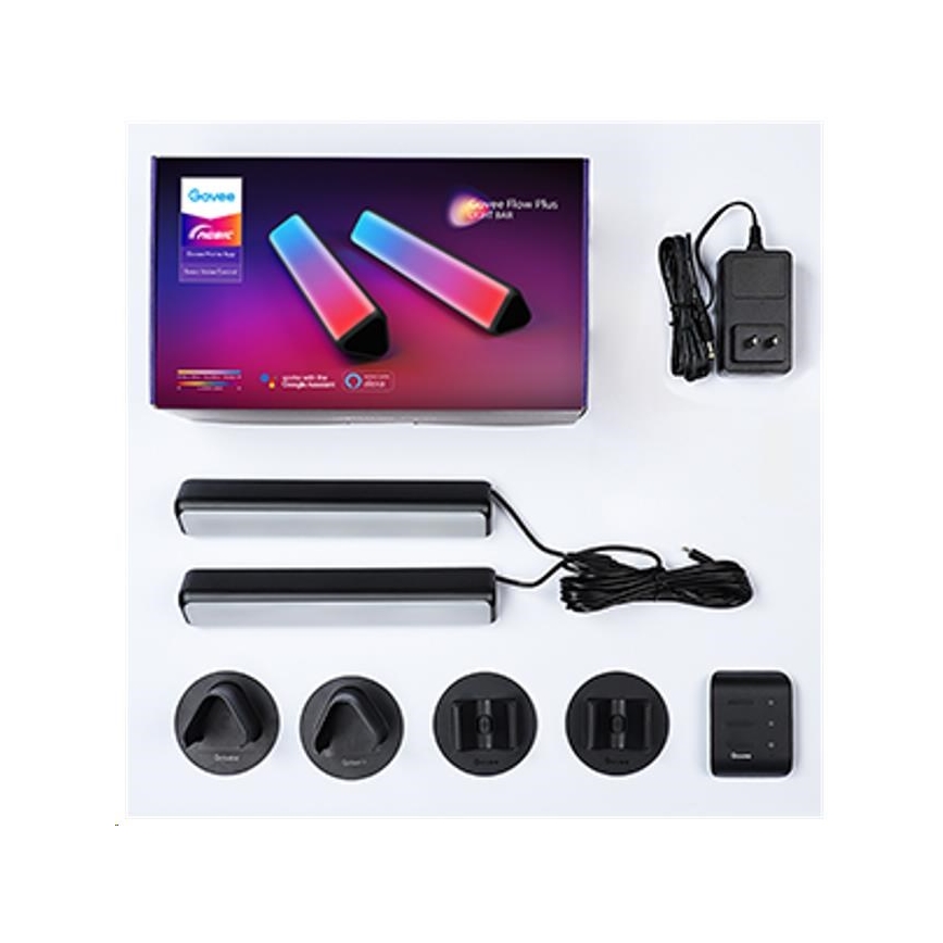 Govee - KOMPLEKT 2x Flow Plus SMART LED TV & Gaming - RGBICWW Wi-Fi