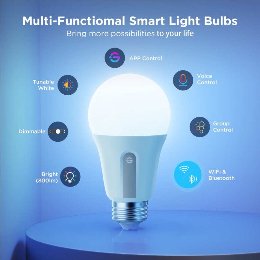 Govee - Komplekt 2x hämardatav LED-pirn nutikas MATTER A60 E27/9W/230V 2700-6500K Wi-Fi
