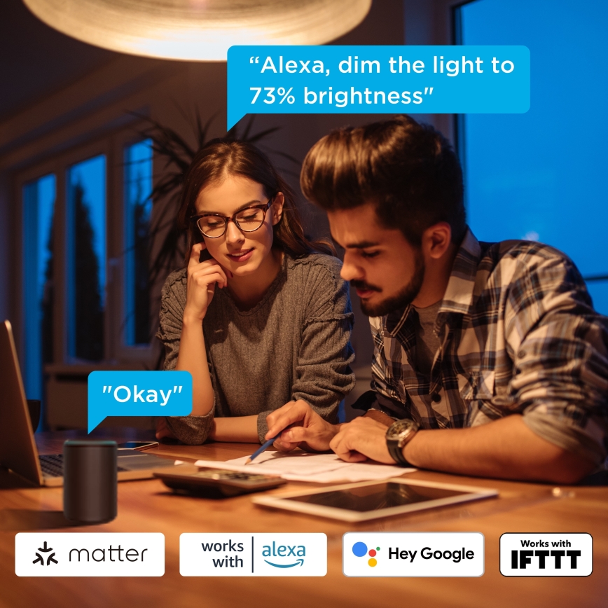 Govee - Komplekt 2x hämardatav LED-pirn nutikas MATTER A60 E27/9W/230V 2700-6500K Wi-Fi