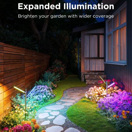 Govee - KOMPLEKT 2x LED RGBICWW Hämardatav väli lamp LED/18W/230V IP66 2700-6500K Wi-Fi