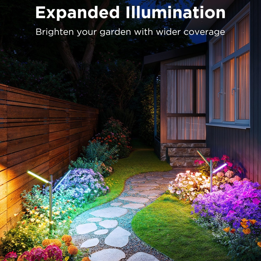 Govee - KOMPLEKT 2x LED RGBICWW Hämardatav väli lamp LED/18W/230V IP66 2700-6500K Wi-Fi