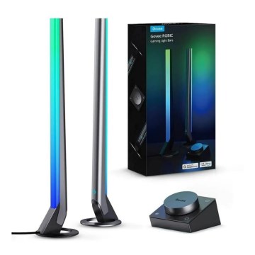 Govee - KOMPLEKT 2x Smart Gaming Wi-Fi LED RGBIC paneelid + Smart Dual must + kaugjuhtimispult