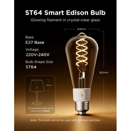 Govee - komplekt 2xLED RGBWW hämardatav pirn Smart MATTER ST64 E27/5W/230V 2700-6500K Wi-Fi