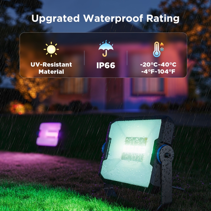 Govee - KOMPLEKT 4x LED RGBICWW hämardatav prožektor LED/24W/230V IP66 Matter Wi-Fi