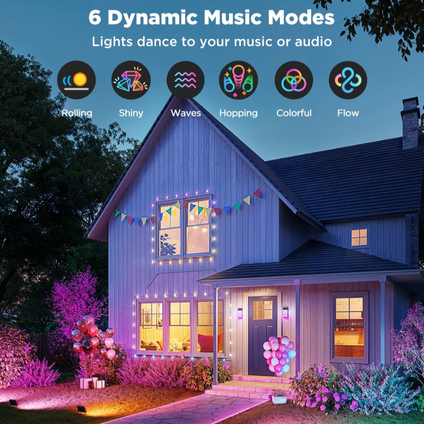 Govee - KOMPLEKT 4x LED RGBICWW hämardatav prožektor LED/24W/230V IP66 Matter Wi-Fi