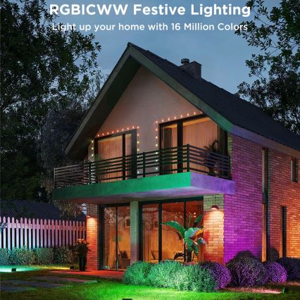 Govee - KOMPLEKT 4x LED RGBICWW hämardatav prožektor LED/24W/230V IP66 Matter Wi-Fi