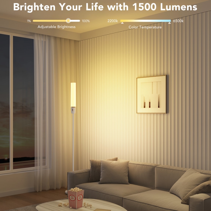 Govee - LED Hämardatav põrandalamp CYLINDER SMART RGBICWW 2200-6500K