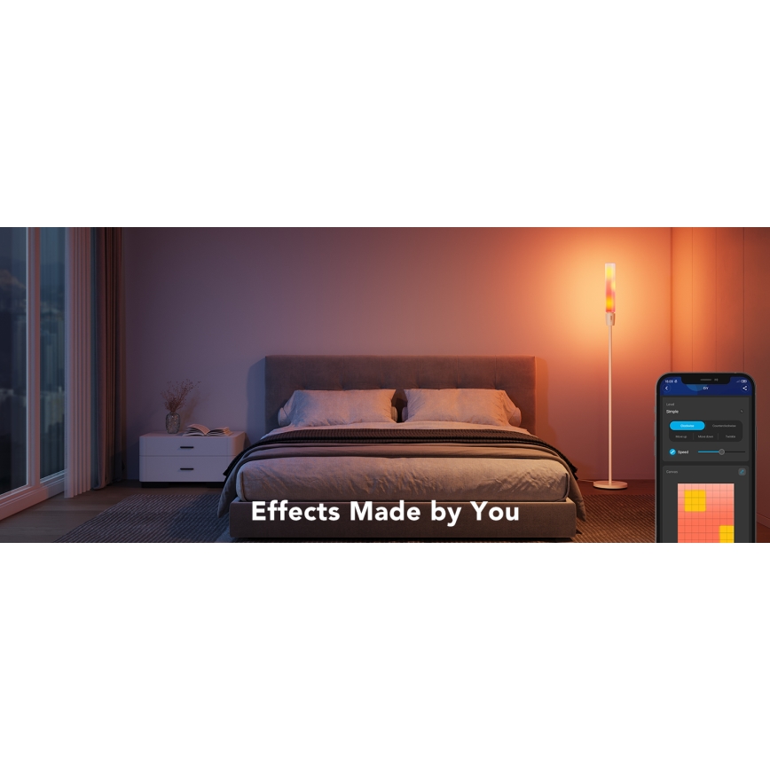 Govee - LED Hämardatav põrandalamp CYLINDER SMART RGBICWW 2200-6500K