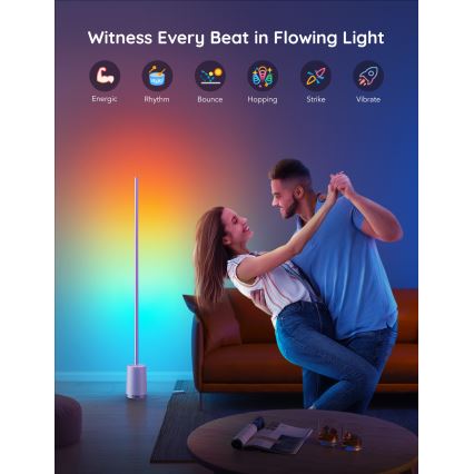 Govee - LED Hämardatav põrandalamp Lyra Smart RGBICWW 2200-6500K Wi-Fi + kaugjuhtimispult