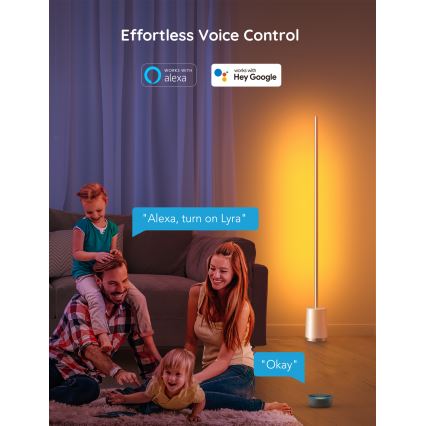 Govee - LED Hämardatav põrandalamp Lyra Smart RGBICWW 2200-6500K Wi-Fi + kaugjuhtimispult
