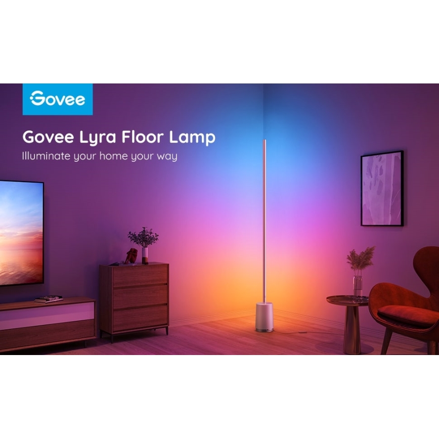 Govee - LED Hämardatav põrandalamp Lyra Smart RGBICWW 2200-6500K Wi-Fi + kaugjuhtimispult