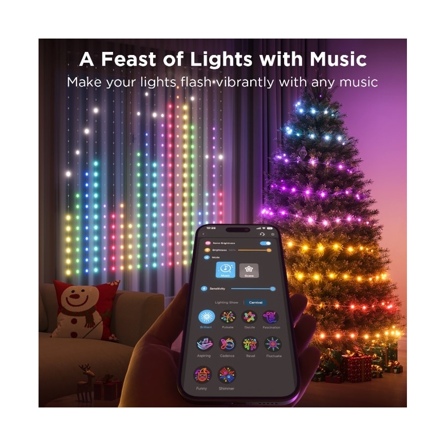 Govee - LED RGB Hämardatav väli dekoratiivne kett LED/15W/230V IP65 Wi-Fi
