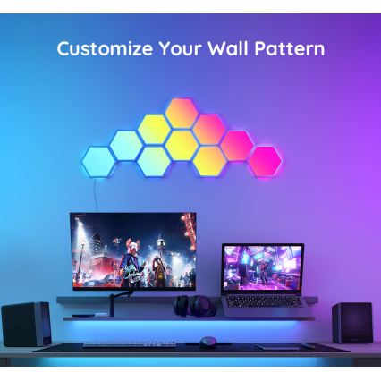 Govee - KOMPLEKT 10x LED RGB Hämardatav valguspaneel LED/36W/230V Wi-Fi