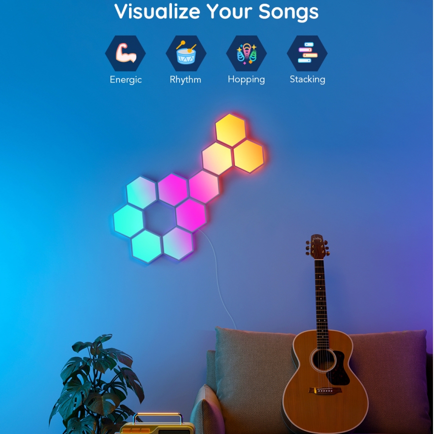 Govee - Pikenduskomplekt 2x LED RGB Hämardatav valguspaneel LED/7,2W/230V Wi-Fi