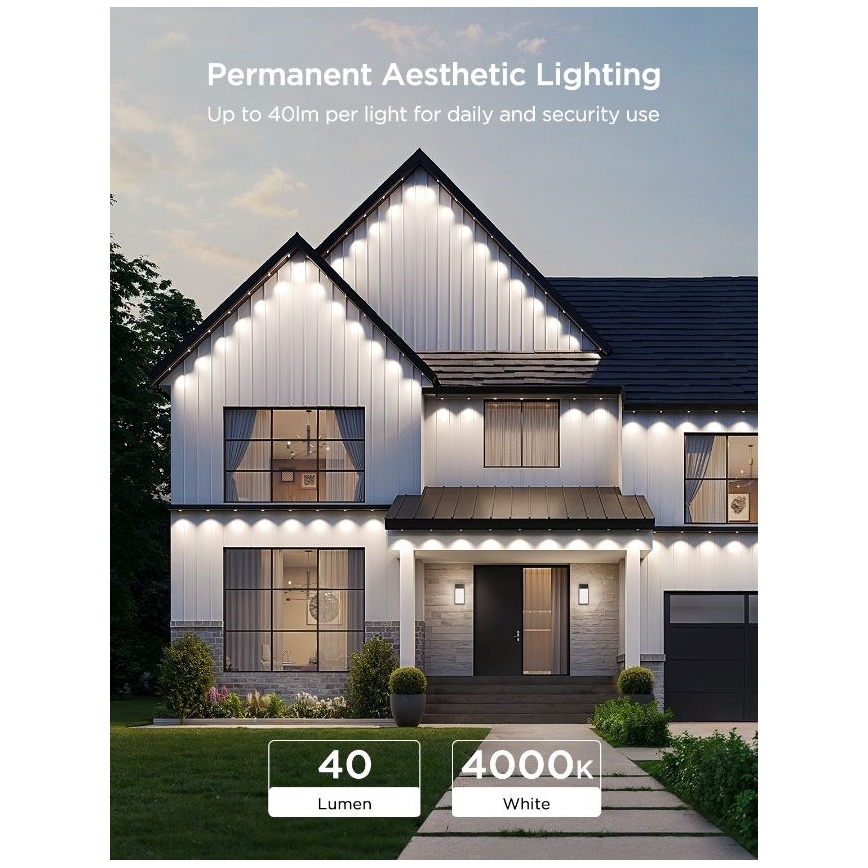 Govee - LED RGBIC Allasuunatud nöörvalgustid 30m Wi-Fi Matter IP67