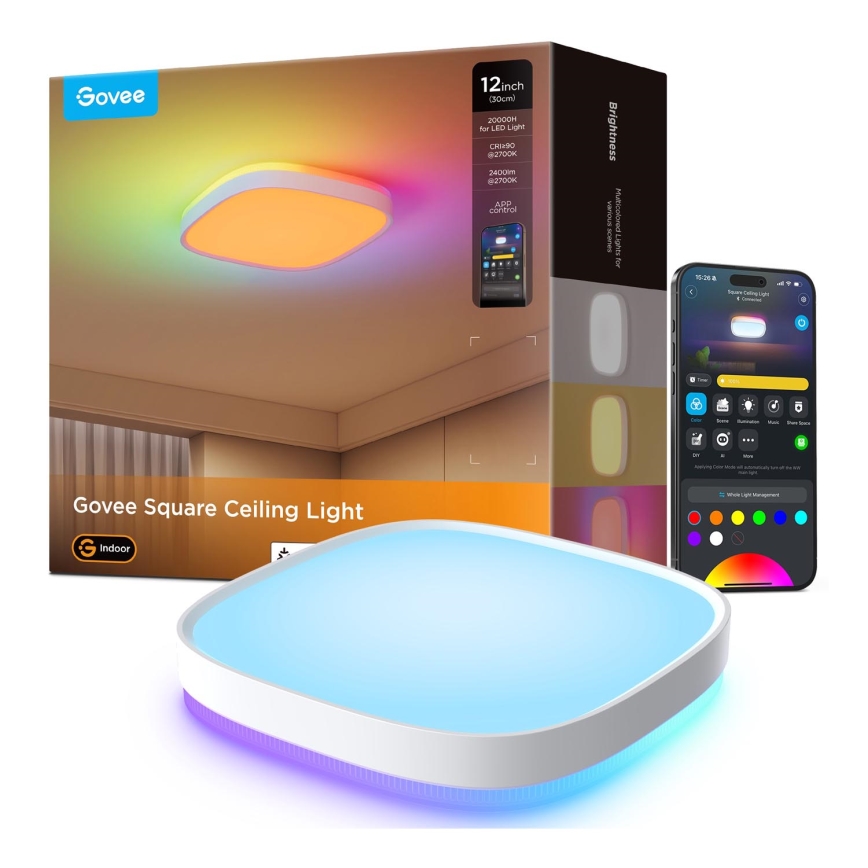 Govee - LED RGBIC Hämardatav laevalgusti LED/24W/230V 2700-6500K Wi-Fi