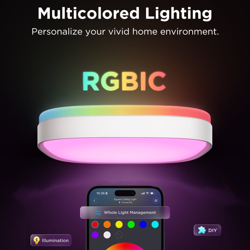 Govee - LED RGBIC Hämardatav laevalgusti LED/24W/230V 2700-6500K Wi-Fi