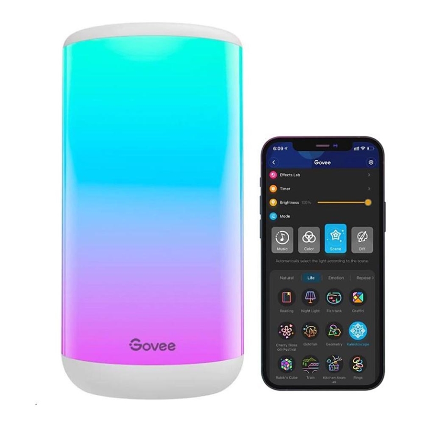 Govee - LED RGBIC Hämardatav laualamp AURA 2 2200-6500K Wi-Fi Matter