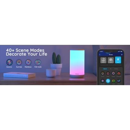 Govee - LED RGBIC Hämardatav laualamp AURA 2 2200-6500K Wi-Fi Matter