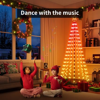 Govee - LED RGBIC jõulupuu tähega LED/15W/230V IP65 1,8m Matter Wi-Fi