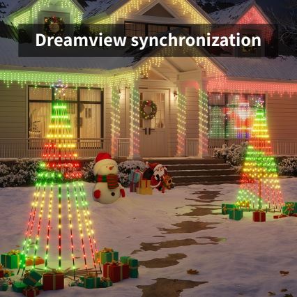 Govee - LED RGBIC jõulupuu tähega LED/15W/230V IP65 1,8m Matter Wi-Fi