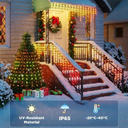 Govee - LED RGBIC Väli valguskett Smart jääpurikad 10m Wi-Fi Matter IP65