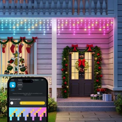 Govee - LED RGBIC Väli valguskett Smart jääpurikad 10m Wi-Fi Matter IP65
