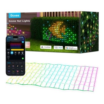Govee - LED RGBIC Välisvalgusvõrk 143x85cm Wi-Fi Matter IP65
