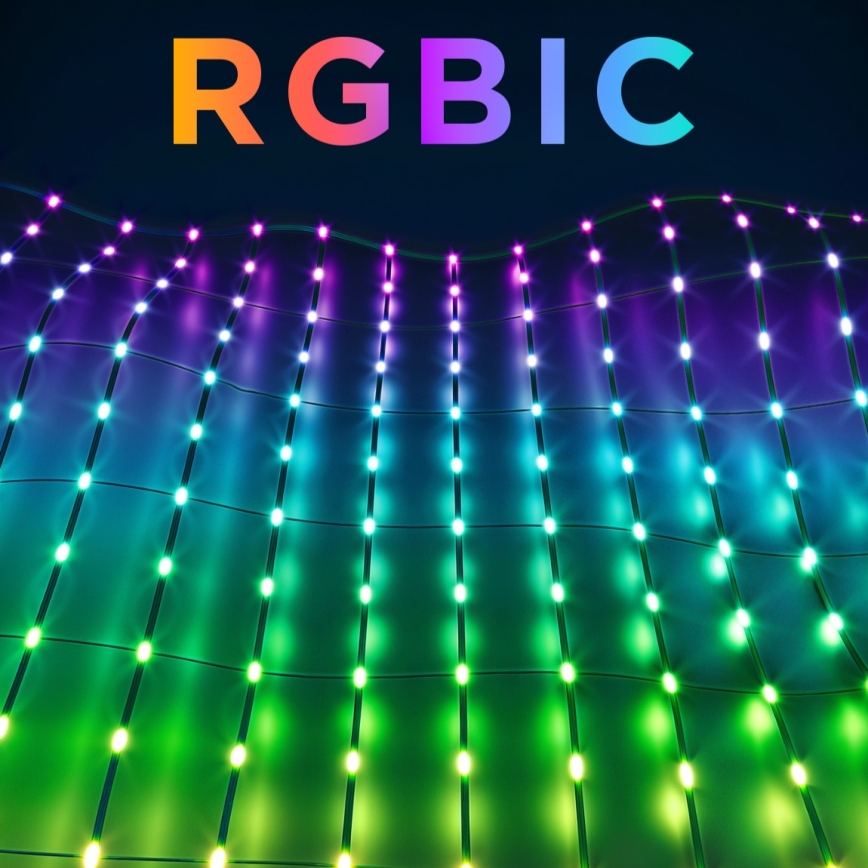 Govee - LED RGBIC Välisvalgusvõrk 143x85cm Wi-Fi Matter IP65