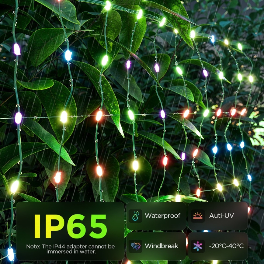 Govee - LED RGBIC Välisvalgusvõrk 143x85cm Wi-Fi Matter IP65