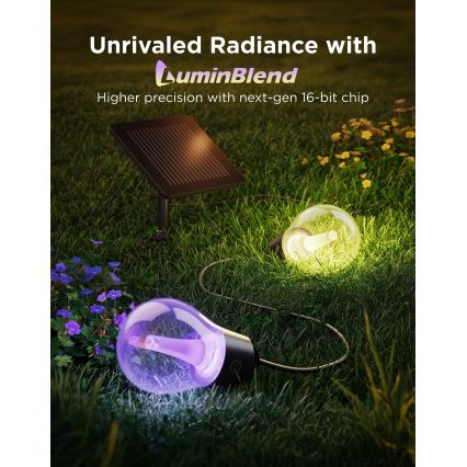Govee - LED RGBICW päikesetoitega valguskett 8xLED/6W/5V Wi-Fi Matter IP67