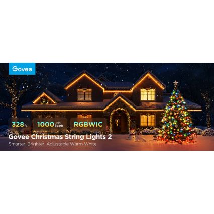 Govee - LED RGBICW Väli Valguskett 2700-6500K 20m Wi-Fi Matter IP66
