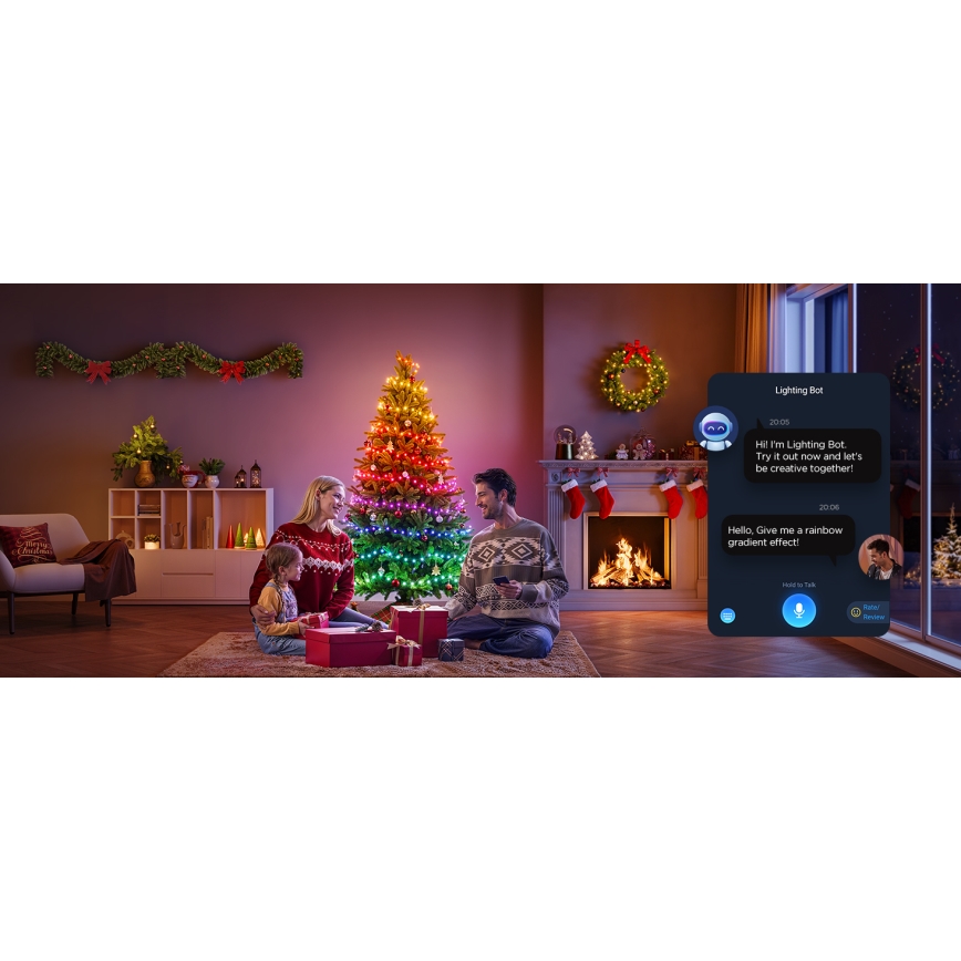 Govee - LED RGBICW Väli Valguskett 2700-6500K 20m Wi-Fi Matter IP66