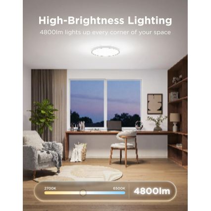 Govee - LED RGBICWW hämardatav laevalgusti LED/55W/230V läbimõõt 46 cm Matter Wi-Fi