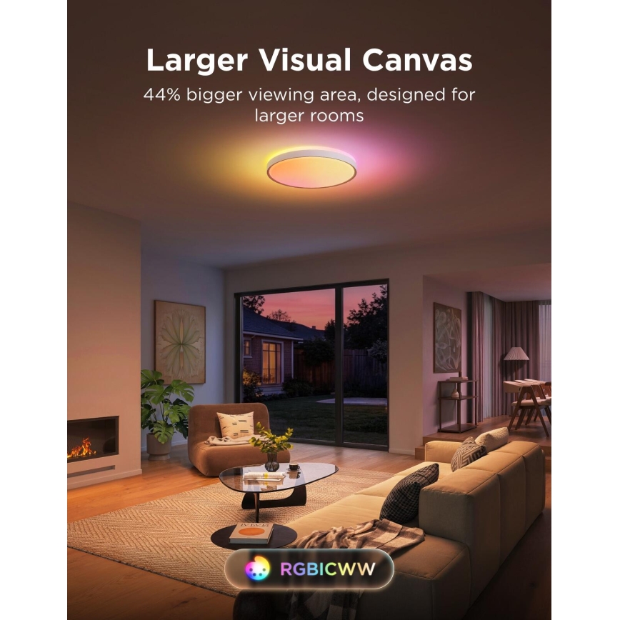 Govee - LED RGBICWW hämardatav laevalgusti LED/55W/230V läbimõõt 46 cm Matter Wi-Fi