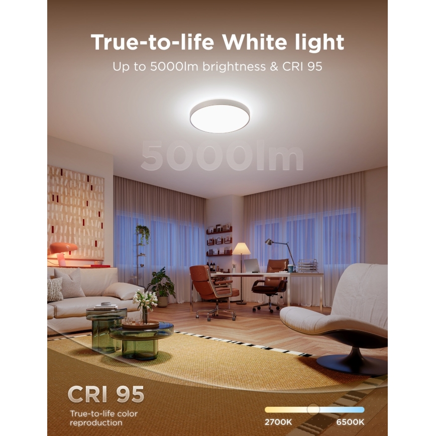Govee - LED RGBICWW Hämardatav laelamp LED/55W/230V läbimõõt 53 cm Matter Wi-Fi