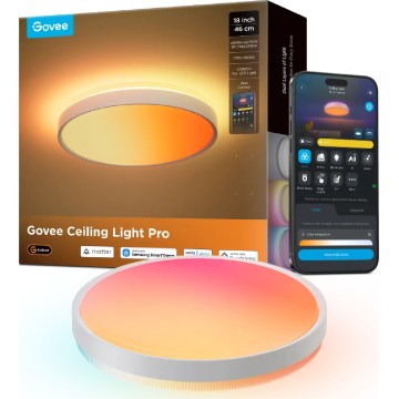 Govee - LED RGBICWW hämardatav laevalgusti LED/55W/230V läbimõõt 46 cm Matter Wi-Fi