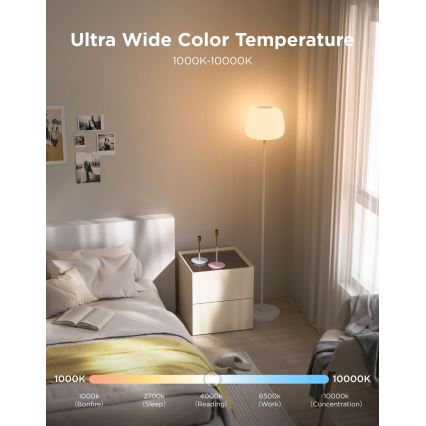 Govee - LED RGBICWW Hämardatav põrandalamp LANTERN MATTER LED/24W/230V Wi-Fi 160 cm