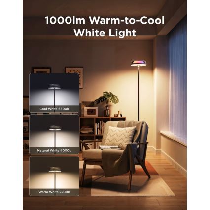 Govee - LED RGBICWW hämardatav põrandalamp UPLIGHTER MATTER LED/24W/230V Wi-Fi