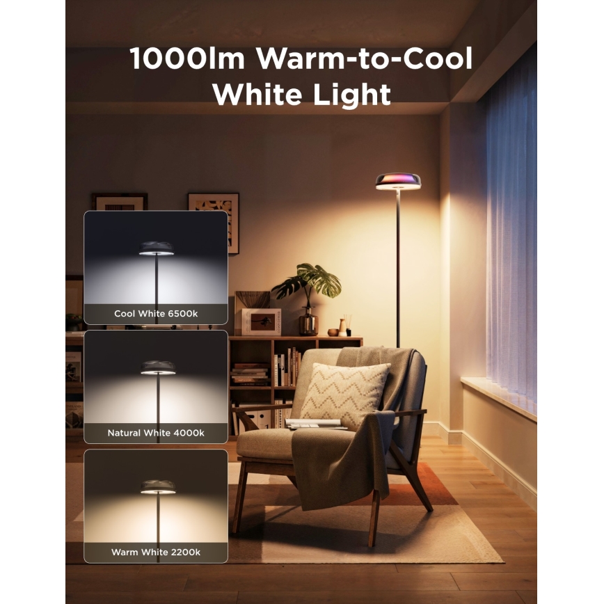 Govee - LED RGBICWW hämardatav põrandalamp UPLIGHTER MATTER LED/24W/230V Wi-Fi