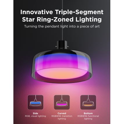 Govee - LED RGBICWW hämardatav rippvalgusti riputuskaabliga LED/21W/230V Matter Wi‑Fi