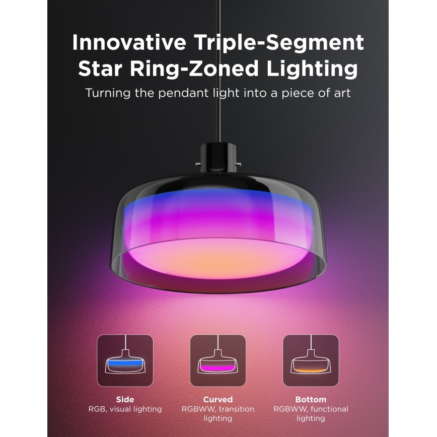 Govee - LED RGBICWW hämardatav rippvalgusti riputuskaabliga LED/21W/230V Matter Wi‑Fi