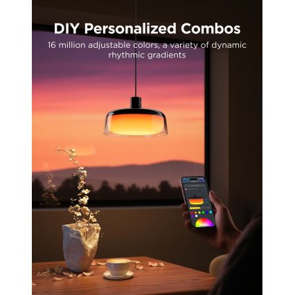 Govee - LED RGBICWW hämardatav rippvalgusti riputuskaabliga LED/21W/230V Matter Wi‑Fi