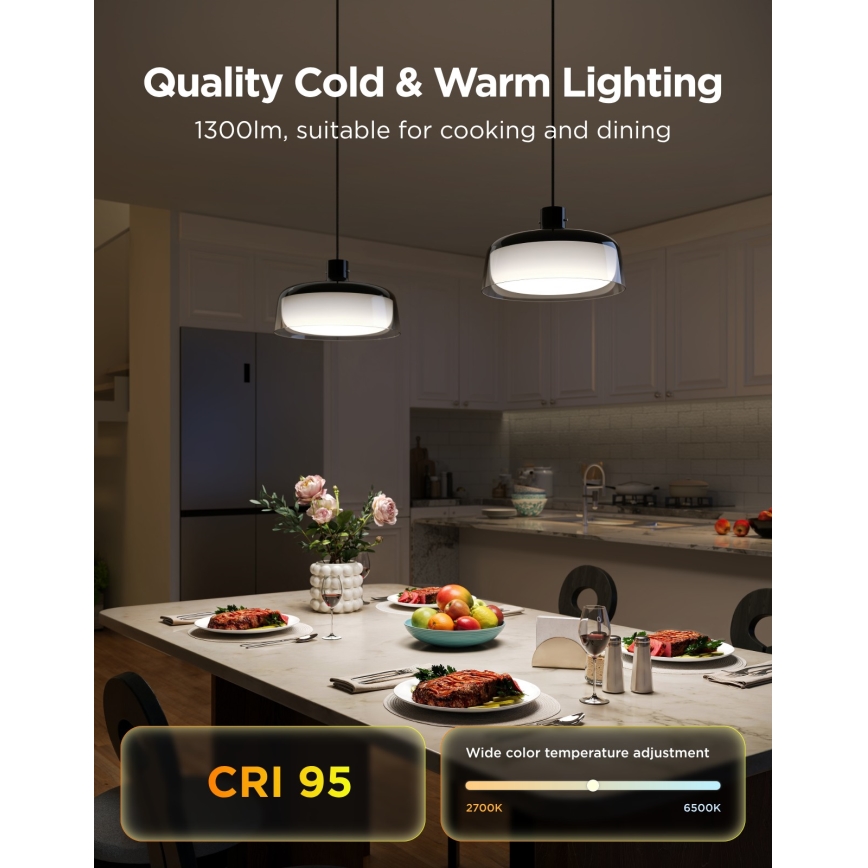 Govee - LED RGBICWW hämardatav rippvalgusti riputuskaabliga LED/21W/230V Matter Wi‑Fi